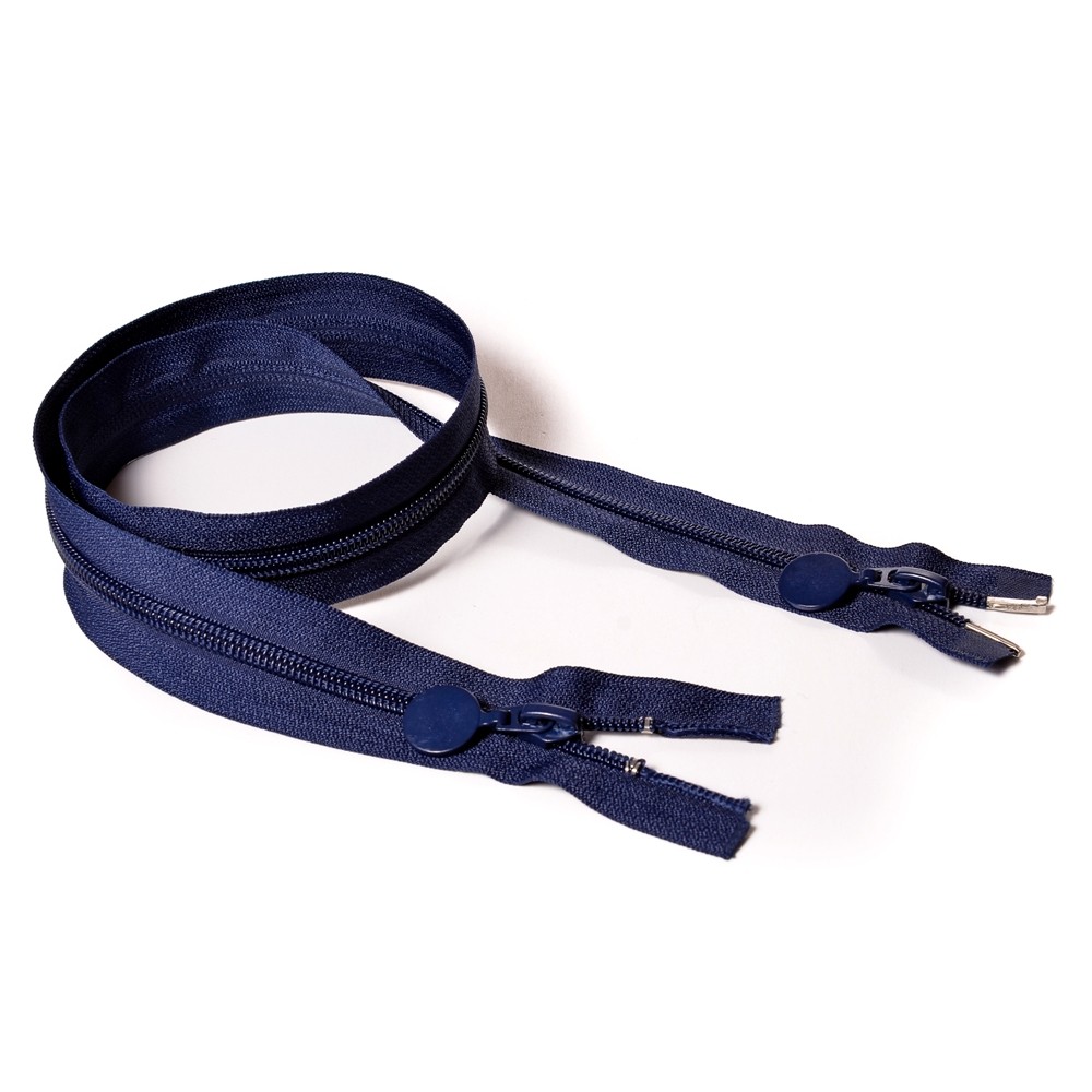 Молния курточная Т7 "JX", 80см спираль, 2 бег, т-синяя