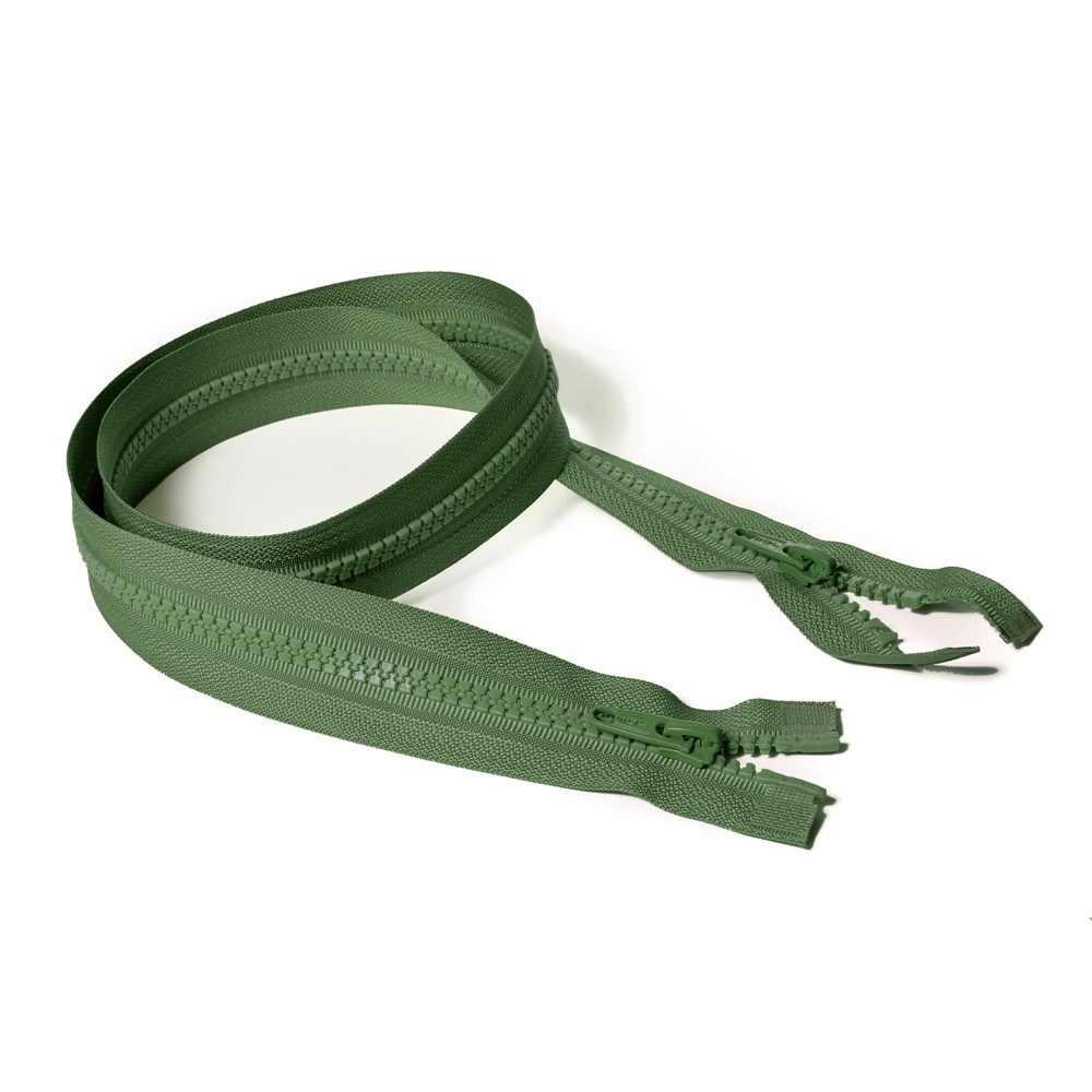 Молния курточная Т5 "Judson" трактор, 2 бег, 80см тем-зеленая (273)