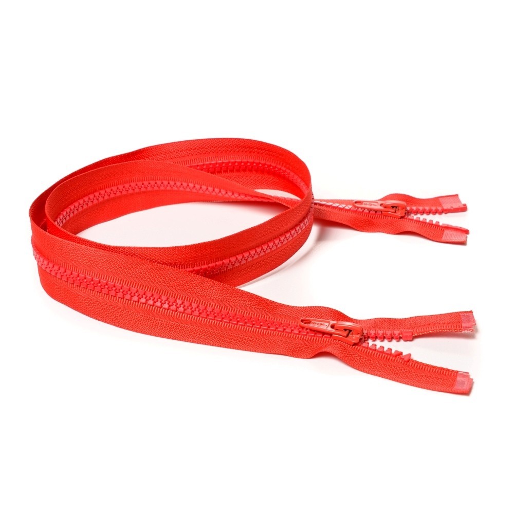 Молния курточная Т5 "Judson" трактор, 2 бег, 80см красная (162)