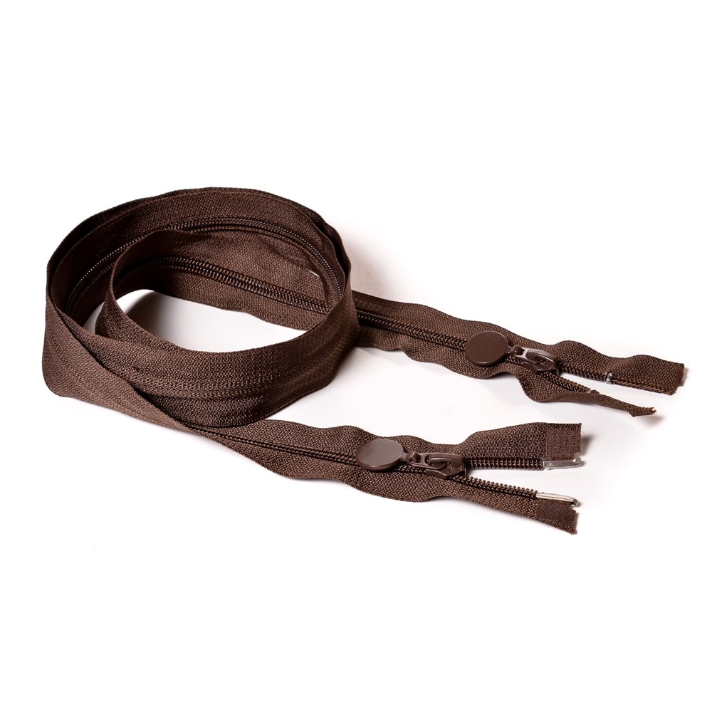 Молния курточная Т7 "JX" спираль, 120см, 2 бег, корич.