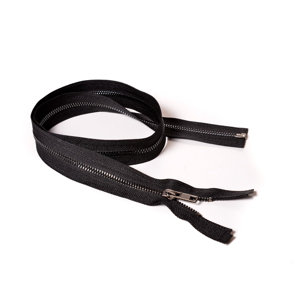 Молния курточная Т5 "JX" металл. 80см темный никель/ черная