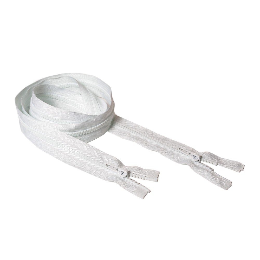 Молния курточная Т8 "Judson" трактор, 2 бег, 120см белая (01)