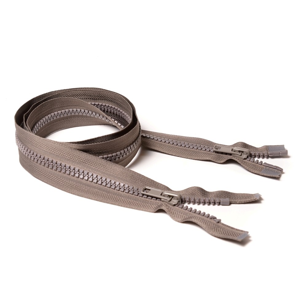 Молния курточная Т8 "Judson" трактор, 2 бег, 120см тем-серая (68)