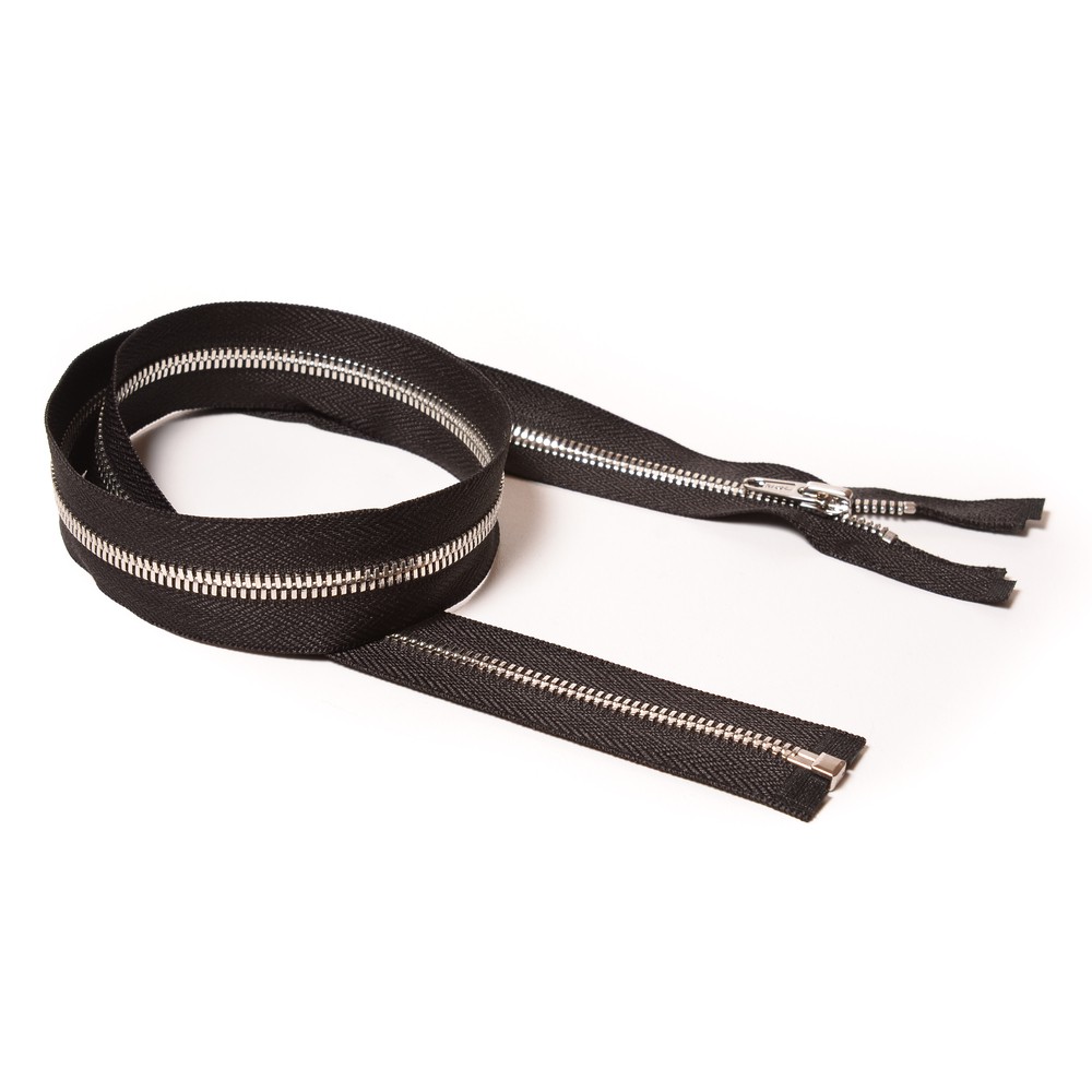 Молния курточная Т5 "Judson" металл, усил. 80см светлый никель/ черная