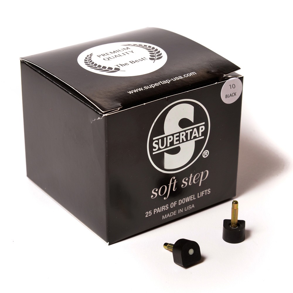 Набойка «Supertap» SoftStep п/у со штырем (3,1мм) т.6,5мм №10 черный