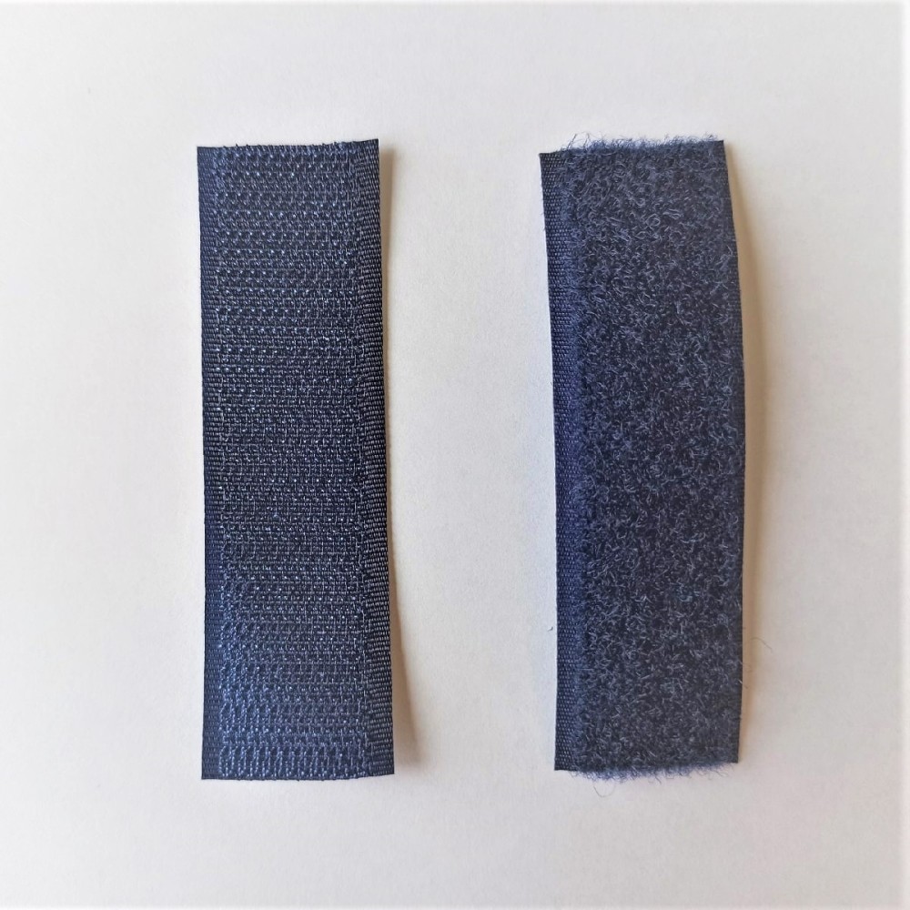 Лента контактная (Велкро) обувная 25мм нейлон темно-синяя