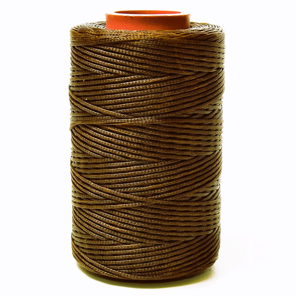 Нитки прошив.вощеные 300D-200м,св-коричневый (GCC 300) плоские 1,0 мм Китай