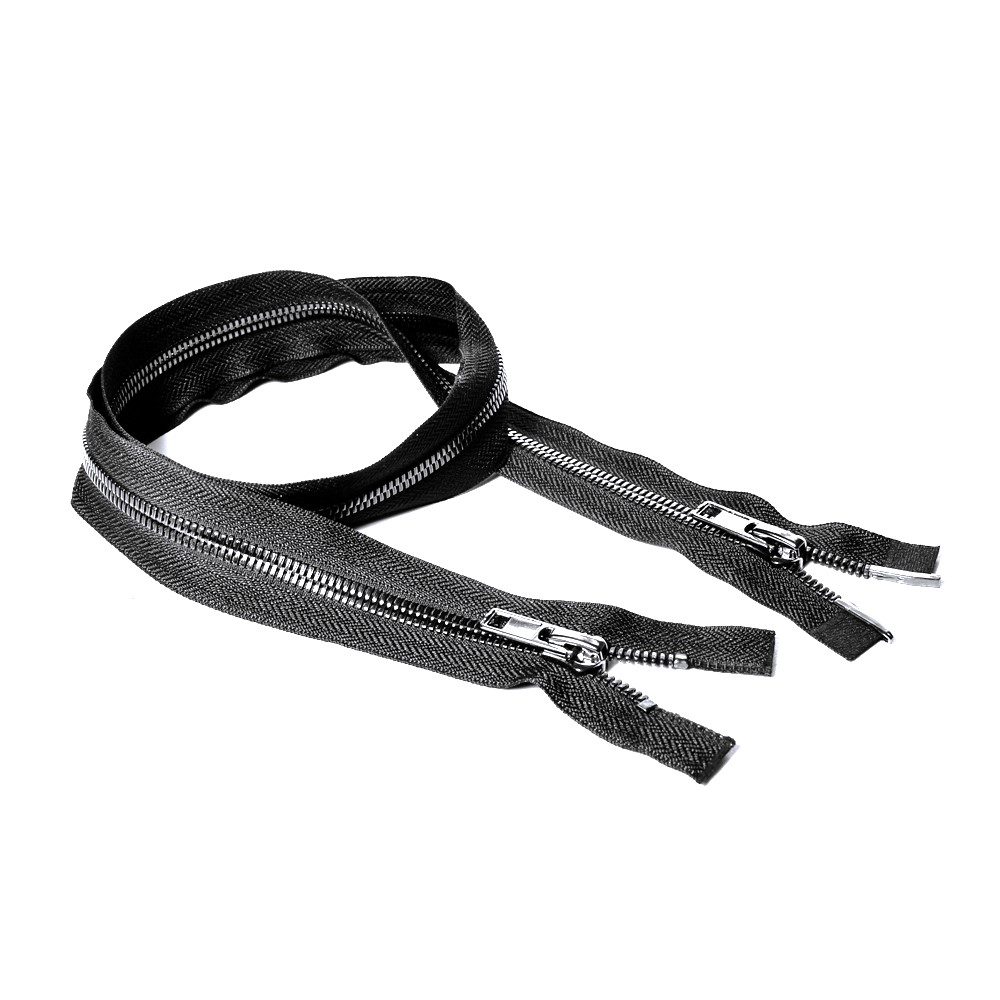 Молния курточная Т8 "Judson" металл, усил. 2 бег, 80см светлый никель/ черная