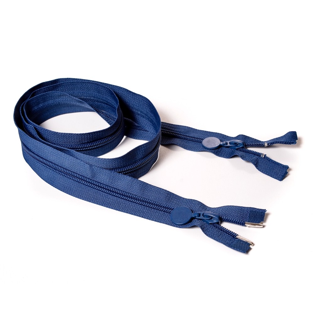 Молния курточная Т7 "JX" спираль, 120см, 2 бег, синяя