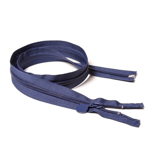 [E02875] Молния курточная Т7 "JX", 80см спираль, тем-синий