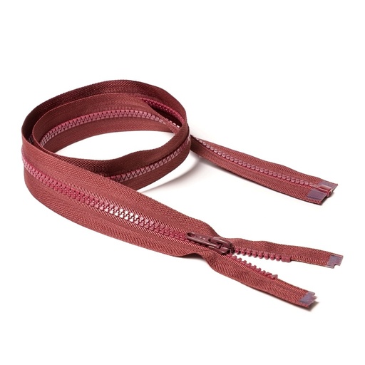 [E02877] Молния курточная Т5 "Judson" трактор, 80см бордо (179)