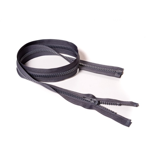 [E02880] Молния курточная Т5 "Judson" трактор, 80см тем-серая (312)