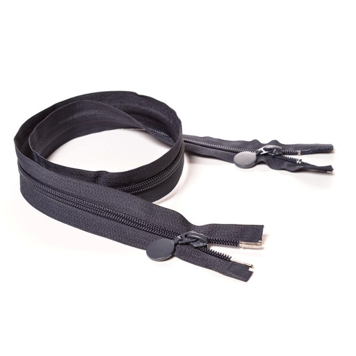 [E04805] Молния курточная Т7 "JX", 80см спираль, 2 бег, чернильно-синяя