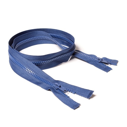 [E02841] Молния курточная Т5 "Judson" трактор, 2 бег, 80см синяя (65)