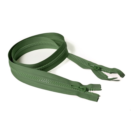 [E04065] Молния курточная Т5 "Judson" трактор, 2 бег, 80см тем-зеленая (273)