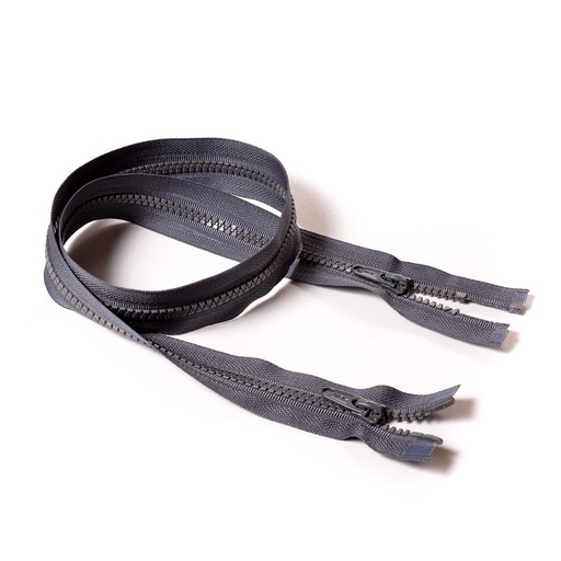 [E04779] Молния курточная Т5 "Judson" трактор, 2 бег, 80см тем-серая (312)