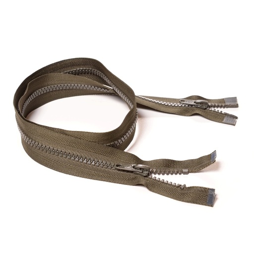 [E04780] Молния курточная Т5 "Judson" трактор, 2 бег, 80см хаки (516)