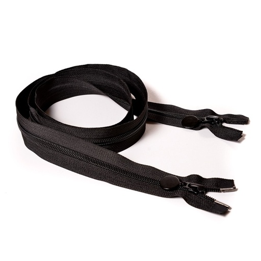 [E04808] Молния курточная Т7 "JX" спираль, 120см, 2 бег, черная