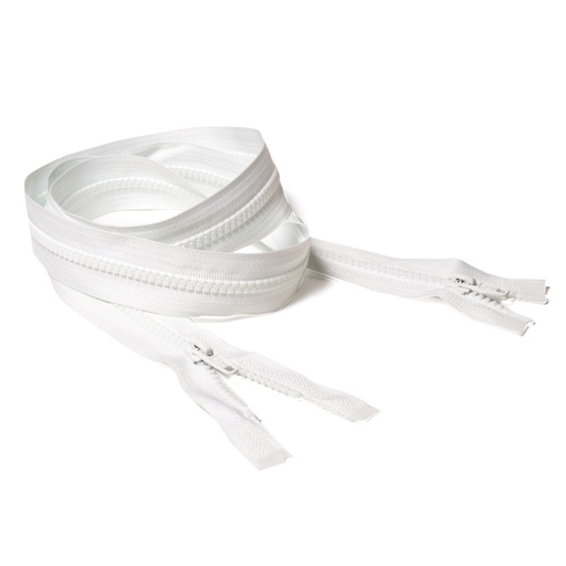 [E02833] Молния курточная Т5 "Judson" трактор, 2 бег, 120см белая(01)