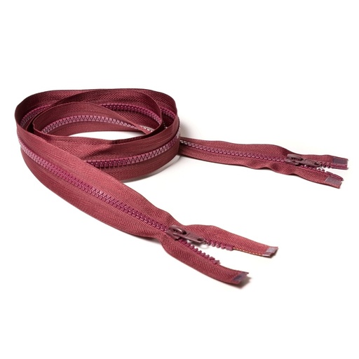 [E02834] Молния курточная Т5 "Judson" трактор, 2 бег, 120см бордо(179)