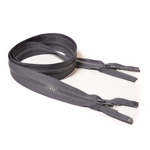 [E02837] Молния курточная Т5 "Judson" трактор, 2 бег, 120см тем-серая (GCC312)