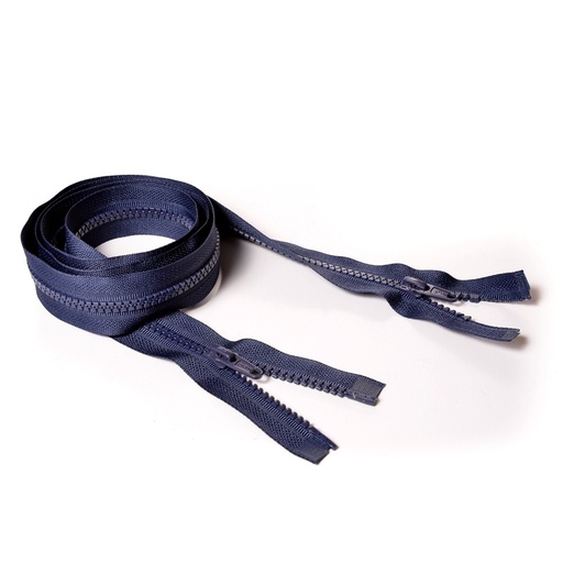 [E02838] Молния курточная Т5 "Judson" трактор, 2 бег, 120см тем-синяя (67)