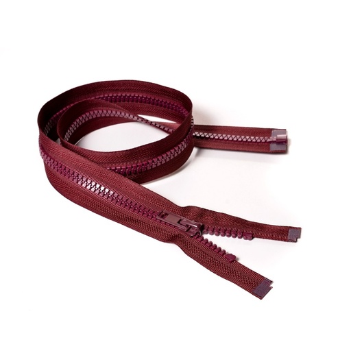 [E02887] Молния курточная Т8 "Judson" трактор, 80см бордо (179)