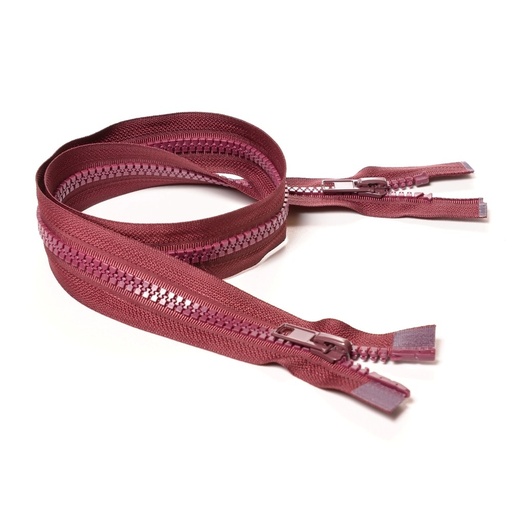 [E04789] Молния курточная Т8 "Judson" трактор, 2 бег, 80см бордо (179)