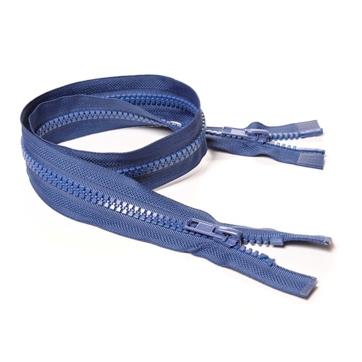 [E04792] Молния курточная Т8 "Judson" трактор, 2 бег, 80см синяя (65)