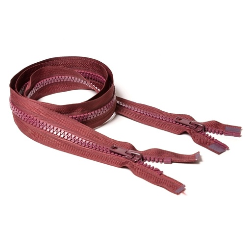 [E02856] Молния курточная Т8 "Judson" трактор, 2 бег, 120см бордо (179)