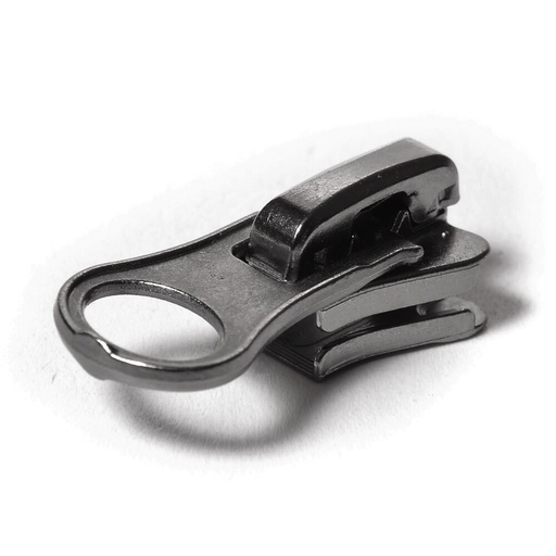 [E06361] Бегунок курточный Т8 "Judson" трактор, темная гальваника, матовый