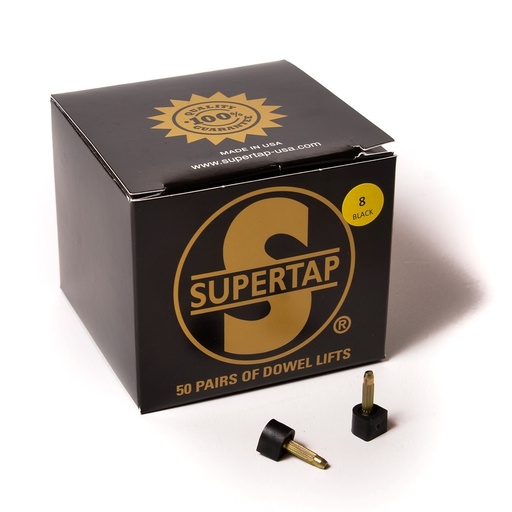 [E06306] Набойка «Supertap» Classic п/у со штырем (3,1мм) т.6,5мм №8 черный