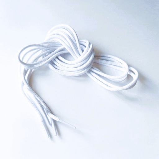 [E06911] Шнурки для обуви круглые белые,180см Китай