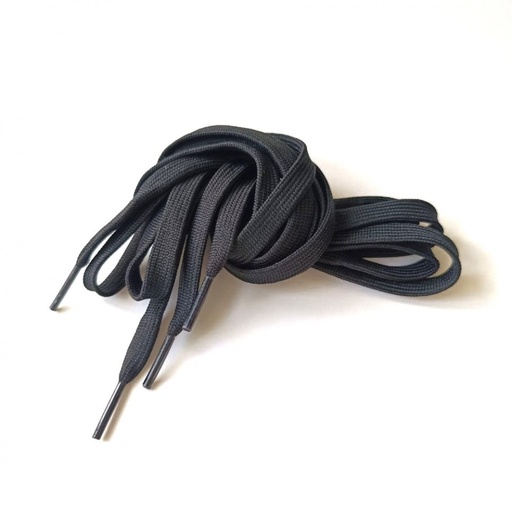 [E06926] Шнурки для обуви плоские черные,180см Китай