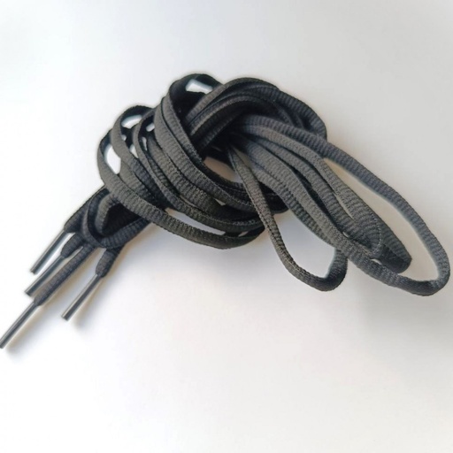 [E06931] Шнурки для обуви овальные черные,160см Китай