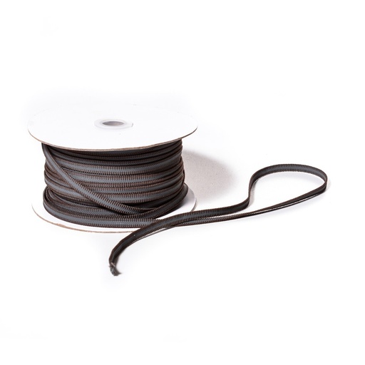 [E02681] Резинка с просечкой  6мм коричневая