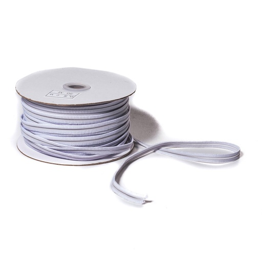 [E04641] Резинка с просечкой  8мм белая