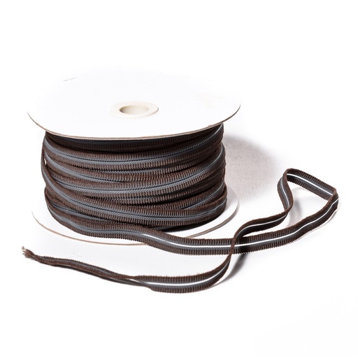 [E04643] Резинка с просечкой  8мм коричневая