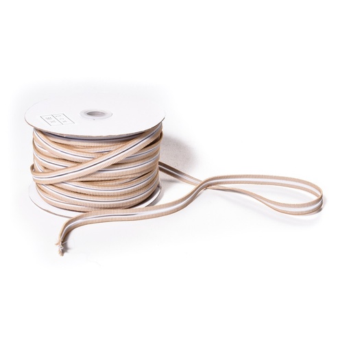 [E04645] Резинка с просечкой  10мм бежевая