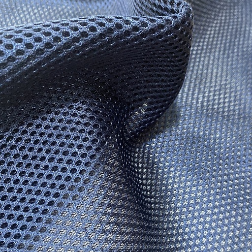 [E07040] Сетка кросовочная 3-слойная 3 мм тем.синяя (ширина 152 см, плотность 260 г/м2 )