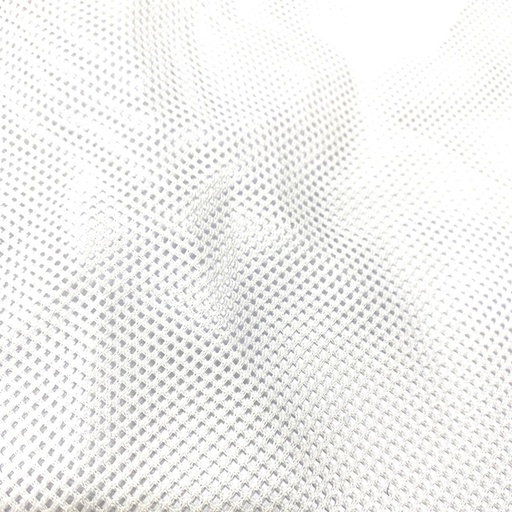 [E07032] Сетка кросовочная 1-слойная 0,6 мм белая (ширина 142 см, плотность 280 г/м2)