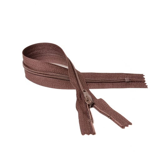 [E02905] Молния обувная Т7 нейлон, 40см коричневая