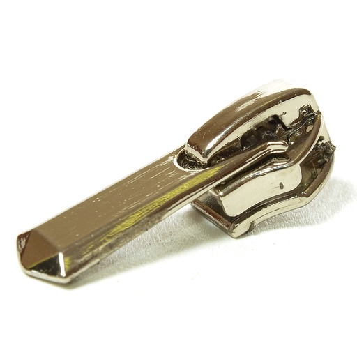 [E04795] Бегунок Т7 "JX" декоративный №6 (0242) светлая гальваника