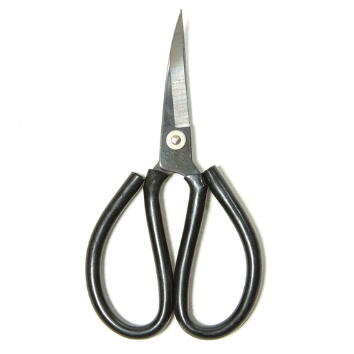 Ножницы средние изогнутые (с черн.ручками)