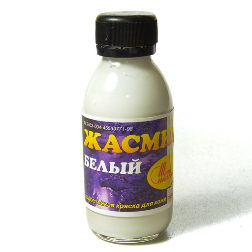 [E01845] Краска для кожи "Жасмин" 100мл,белая